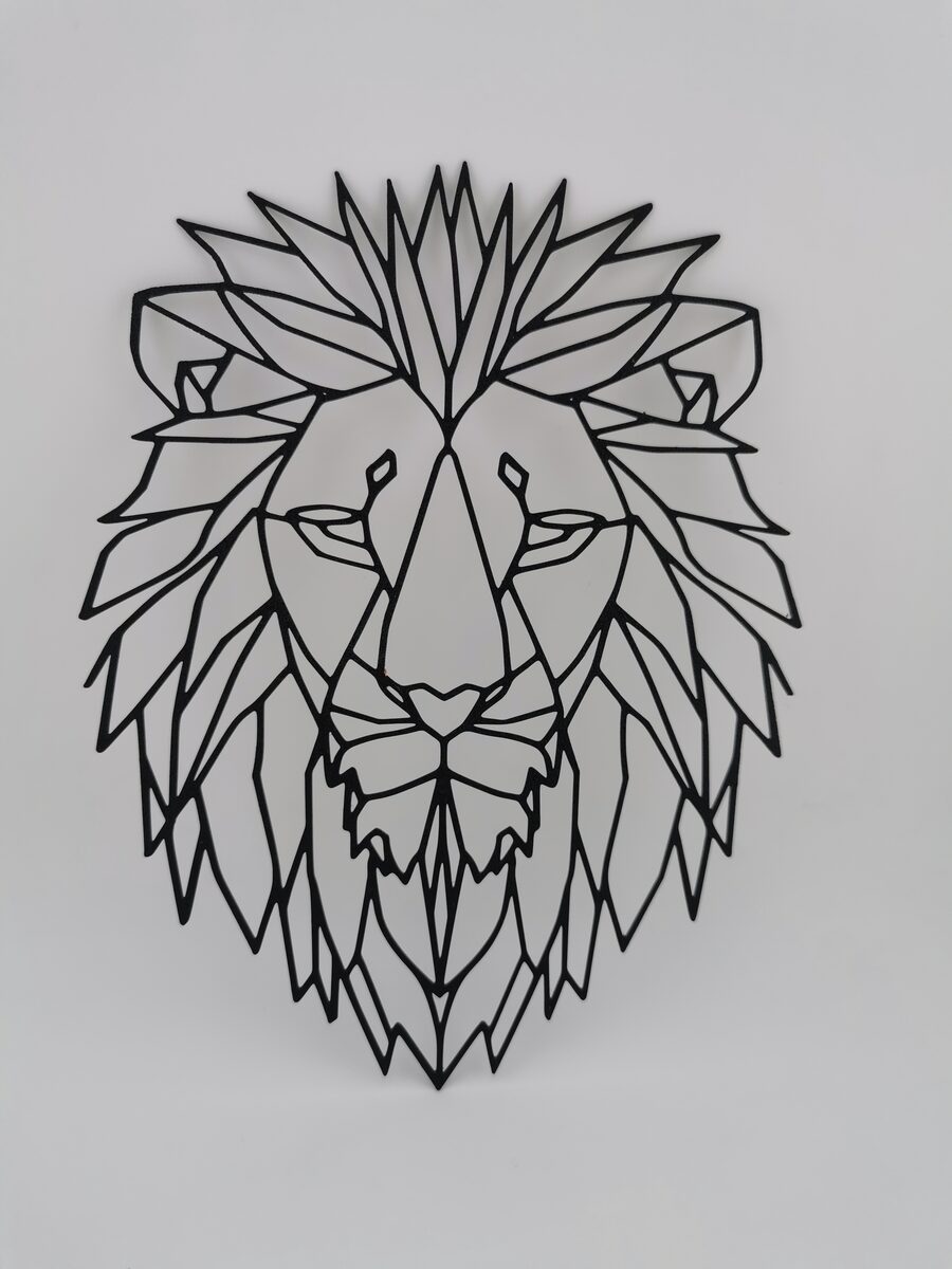 2d Lion Head Low Poly
