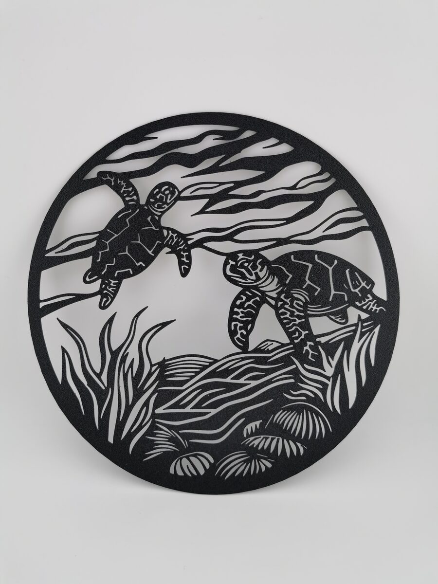2d Turtles In Ocean