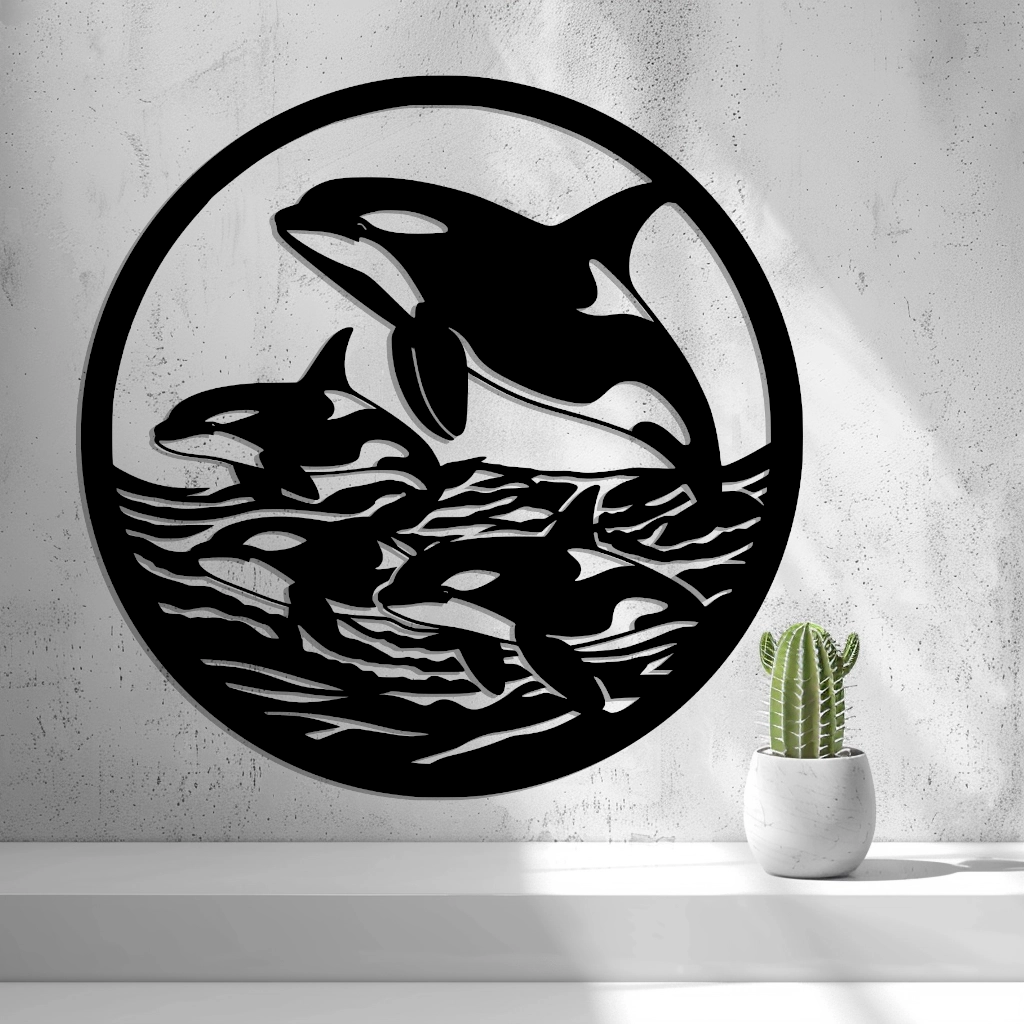 2d Orcas In Ocean - thumbnail 2