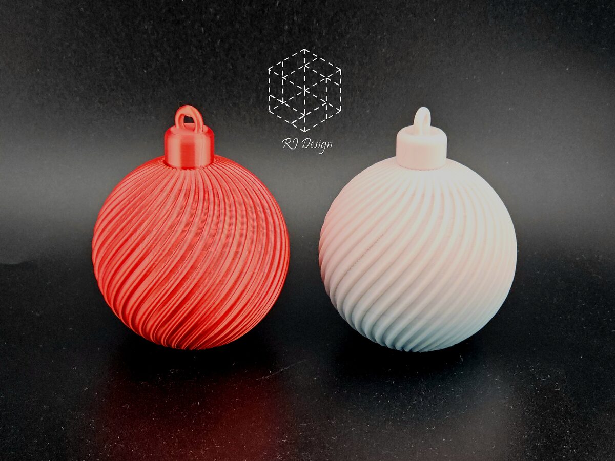 4 Bauble Set  (Dotted, Spiral, Lattice, Fuzzy Skin) - thumbnail 6