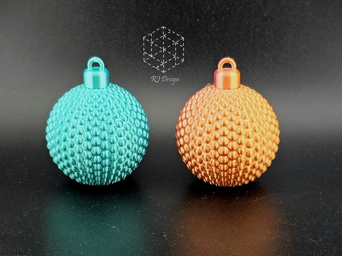 4 Bauble Set  (Dotted, Spiral, Lattice, Fuzzy Skin) - thumbnail 5