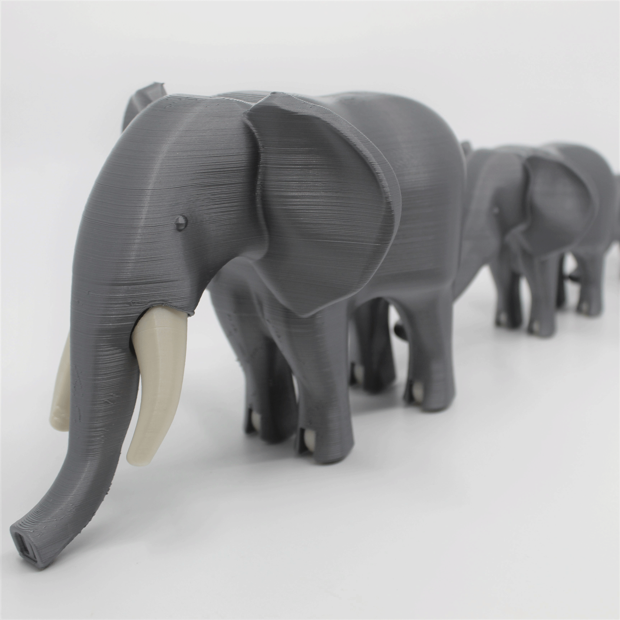 African Elephant Mama & Babies - thumbnail 1