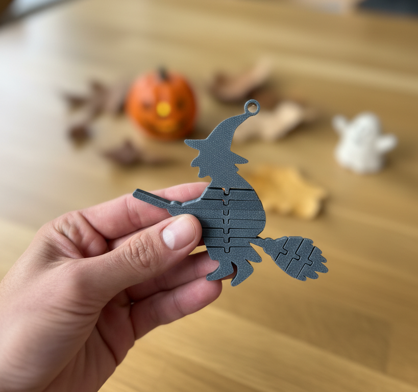 Booflex Iv – Flexi Witch On A Broom Keychain - thumbnail 5