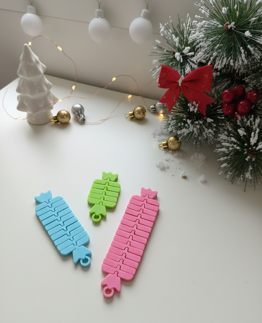 Candytrio | Flexi Christmas Candy Keychains – Set Of 3 Sizes - thumbnail 3