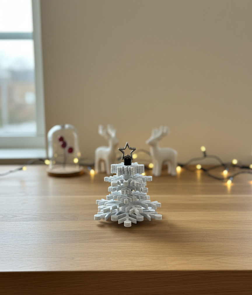 Flakestack |  Modular Christmas Tree – Snowflake Coasters & Magnets - thumbnail 2